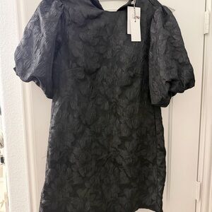 Elegant Black Textured Dress